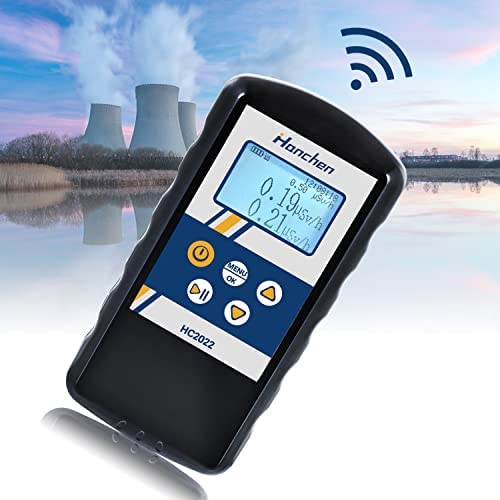 Hanchen Detector de radiación nuclear Geiger Contador de dosificación Dispositivo de alarma Dosímetro Monitor digital portátil Medidor digital de alta sensibilidad precisión…
