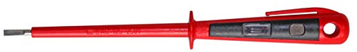 H+H Werkzeug 45900 - Detector de tensión y fase (hasta 250 V, GS, certificado VDE 0680, fabricado en Alemania, 190 mm), color rojo y negro