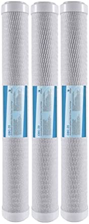 3x Bellerofonte Carbon Block CTO 20" 10 Micron Filtro de agua para sistemas de ósmosis inversa para taza portafiltro