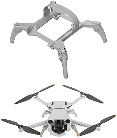 Fututech - Tren de aterrizaje plegable para DJI Mini 3 Pro soporte de elevación, soporte en forma de araña, soporte de cuatro esquinas, accesorios Landing Gear for Drone (Gris)