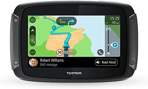 TomTom Rider 500 - GPS para motocicletas, 4.3 pulgadas con carreteras montañosas, actualizaciones mediante Wi-Fi, compatible Siri y Google Now, Traffic y Radares de tráfico, 49 mapas