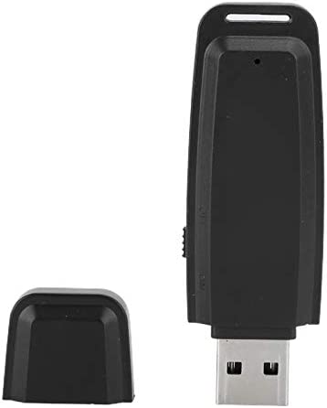 Grabadora de Voz Digital Tarjeta Flash TF Tarjeta Flash Mini U Grabadora de Voz USB(Black)