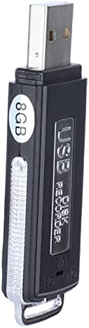 Mini grabadora de Voz Digital USB, grabadora de Sonido de Audio en Forma de Disco en U portátil, reducción de Ruido Inteligente, para entrevistas, conferencias y reuniones(8GB)