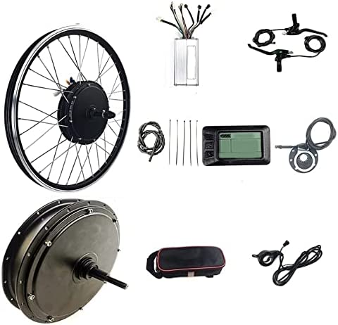 CHEMYO Kit de Bicicleta eléctrica Rueda Trasera 48V 1500W Kit de conversión de Bicicleta eléctrica con Pantalla LCD, para Bicicleta de Carretera