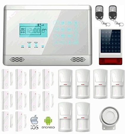 Alarma KIT LKM Security pantalla táctil inalámbrico de activación de alarma inalámbrico oficina en casa por teléfono inteligente Color Blanco
