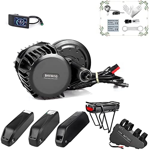 BAFANG HD 1000W Motor Central 48V 52V 1000W 68MM 100MM 120MM M615 de Bicicleta Eléctrica Kit de Conversión con Pantalla, Opcional Batería de Cuadro, Batería Portaequipajes, Batería Triangular y Yingwu