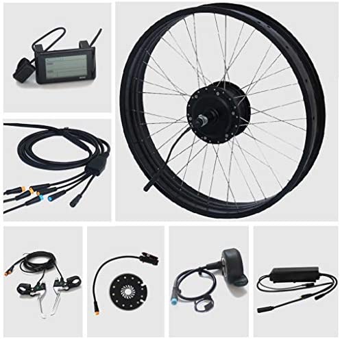 Kit de conversión de bicicleta eléctrica Fat Bike de TZIPower, 26 pulgadas x 4 pulgadas, rueda trasera 48 V 500 W 500 W, kit de bicicleta eléctrica Pedelec