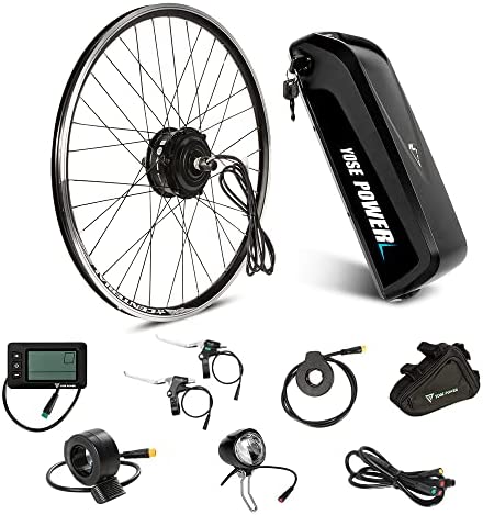 YOSE POWER Kit de conversión de cubo de bicicleta eléctrica con controlador integrado Hailong Plus de 36 V 250 W, batería de 36 V y 15,6 Ah, pantalla LCD para bicicleta eléctrica