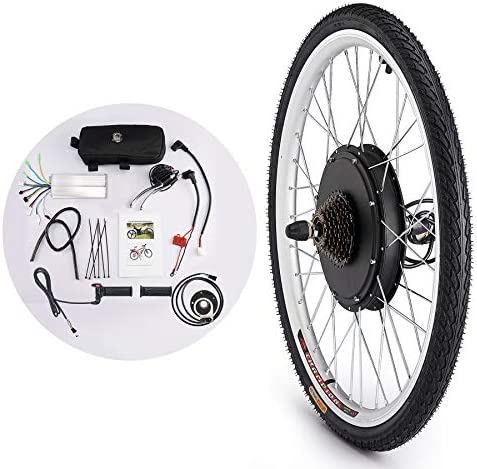 VIRIBUS Kit de Conversión para Bicecleta Eléctrica Kit de Conversión de Bicicleta Electric para Rueda Trasera 26Pulgadas Bike Conversion Kit con Controlador de Modo Dual