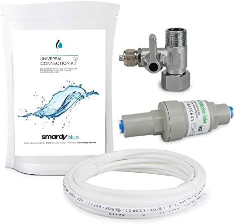 smardy Premium Kit - 5m Manguera de Suministro de Agua 1/4", Reductor Presión, Válvula Cierre para Osmosis Inversa