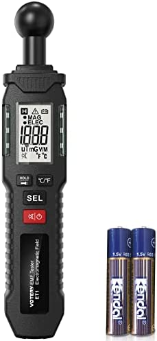 Medidor de radiación electromagnética LCD EMF digital, Votery adecuado para la verificación de EMF en el hogar, la oficina, el exterior, la sala de computadoras