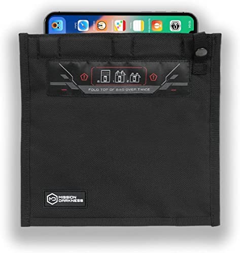 Mission Darkness NeoLok Non-Window Faraday Bag for Phones (+ Easy to Use Magnetic Closure) // Device Shielding for Law Enforcement & Military, Data Security, Anti-Hacking & Anti-Tracking Assurance