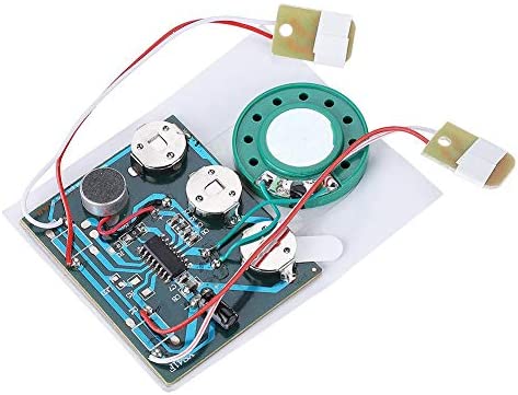 Junluck Módulo de grabación de Audio y Audio Musical Grabadora de Radio, Módulo de grabación de Voz, Módulo de Voz grabable con Chip de Audio y(Extension Cord Version)