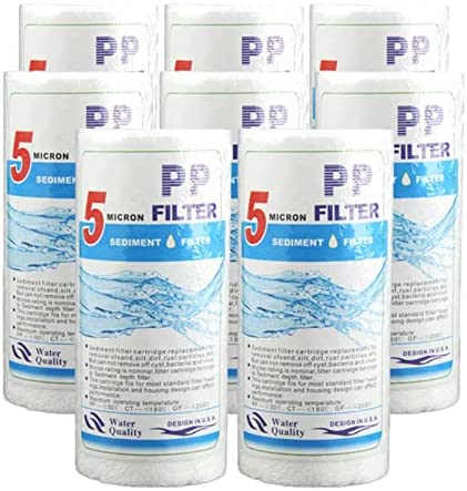 Elemento Filtro Ósmosis Inversa Agua Potable, Elemento Filtro Purificador Agua Pp 5 Pulgadas, Adecuado Para Sistema Ósmosis Inversa Purificador Agua 5 Pulgadas (8 Piezas)