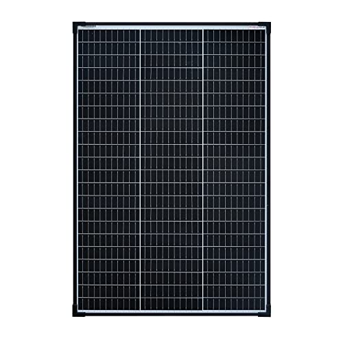 enjoy solar 100W 12V panel solar monocristalino, 182mm células solares 10 barras colectoras Panel solar ideal para autocaravana, sistema de balcón, vivienda de jardín, barco