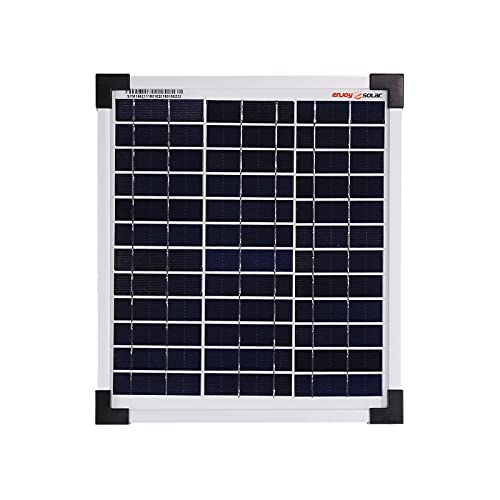 Enjoy solar Poly 10 W 12V Módulo Solar Policristalino Módulo Fotovoltaico ideal para Autocaravana, Vivienda de Jardín, Barco.