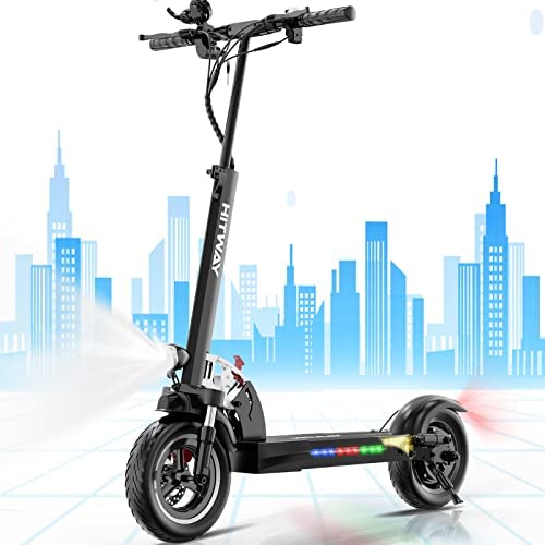 HITWAY Patinete Eléctrico para Adultos con Motor 800W 48V, 10/13AH, Autonomía 30/40KM, Máxima Velocidad de 25 Km/h, Doble Suspensión, Frenos de Disco, Scooter Eléctrico