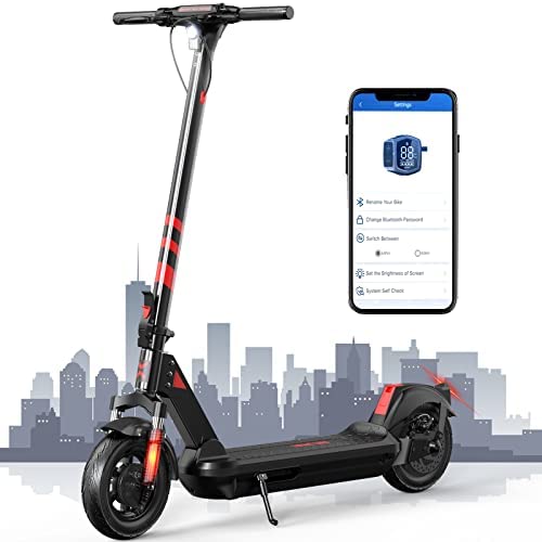 RCB Patinete eléctrico Adultos 10”,Scooter eléctrico 500W,Capacidad de batería 11,4 AH,Kilometraje máximo 32 km,Patinete con App y Sistema de absorción de Doble Impacto,Carga máxima 150 kg