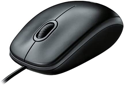 Logitech, USB, B100 Ratón con Cable, 3 Botones, Seguimiento Óptico, Ambidiestro, PC/Mac/Portátil/Chromebook - Negro