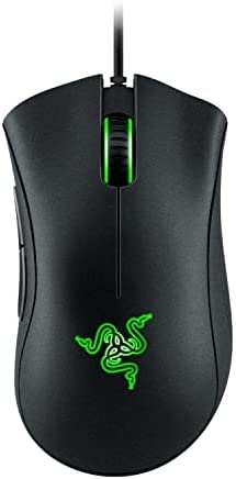 Razer DeathAdder Essential - Ratón Gaming con sensor óptico, 6400 DPI (5 botones programables, interruptores mecánicos, agarres laterales de goma), Negro