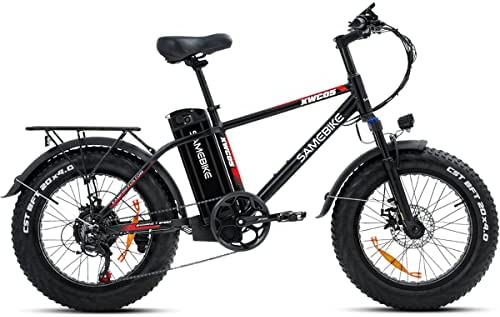 SAMEBIKE XWC05 Bicicletas eléctricas para Adultos con batería extraíble 48V 13AH Bicicleta de montaña eléctrica 20x4.0 Fat Tire Bicicletas electricas Shimano 7 Speed