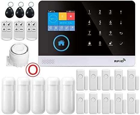 Sistema de alarmas Sistema de alarma for seguridad antirrobo en el hogar 433MHz WiFi GSM alarma inalámbrica Tuya App Control Sistema de seguridad de alarmas de casa, alarma de ( Color : 14 , Size : 1