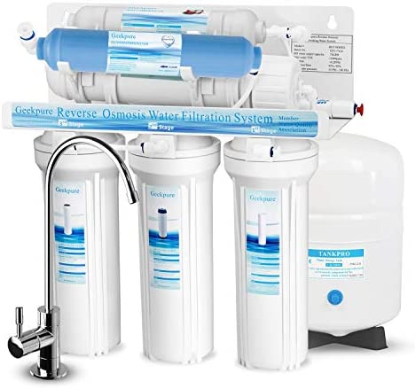 Geekpure-Sistema de filtro de agua potable de ósmosis inversa de 6 etapas con filtro DI TDS a 0-75 GPD