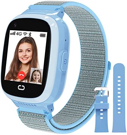 Smartwatch Niños 4G con GPS y Llamadas - Marca: Reloj Teléfono Niños, Azul  - SECURCCTV