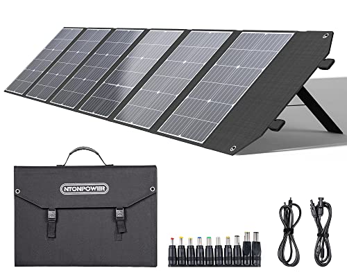NTONPOWER Solarpanel Faltbar 200W, Monokristalline Solar Panel mit USB C Ausgang, Klappbar Solarmodul für Balkon Camping Wohnmobil