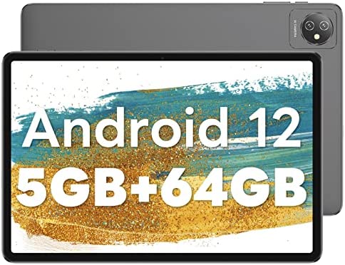 Blackview Tablet Android 12, Tab 7 WiFi Tablet 10 Pulgadas 5GB RAM +64GB ROM(1TB Ampliable), 6580mAh Batería, 1280 x 800 HD+ Tablet Baratas y Buenas, 5MP+2MP Cámara/Quad Core/GMS Certificado/Type C