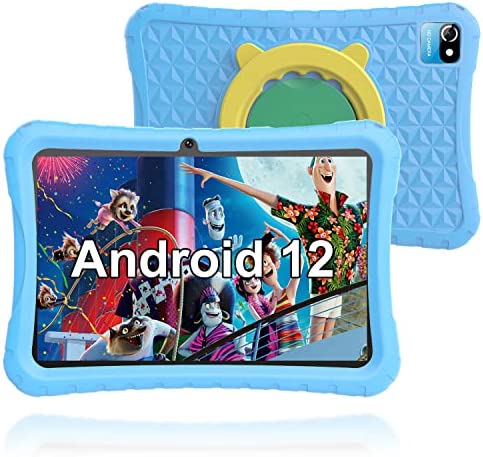 DUODUOGO Tablet 10 Pulgadas Android 12 Go, 4 GB RAM 64 GB ROM/TF 128 GB, Quad-Core, Pantalla HD IPS, 6000 mAh, Tablet WiFi Baratas y Buenas, Doble Cámara, Control Parental, Sistema Infantil, Type-C