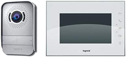 Legrand , videoportero con conexión de 2 cables, monitor a color brillante de 7 pulgadas y cámara gran angular, conjunto doméstico de 1/2 pulgada, 369230