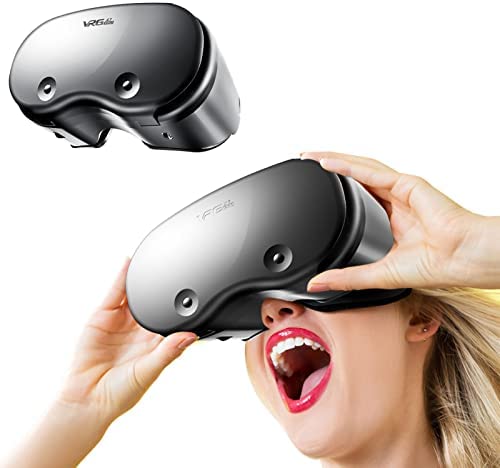 Vecksoy Auriculares 3D VR para Smartphone - Gafas de realidad virtual para juegos móviles y películas - Gafas VR Soporte para casco de cualquier teléfono celular 5 a 7 pulgadas pantalla grande